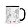 Geometric Brew Ceramic Coffee Mug Design By HadiArts