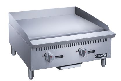 Dukers 24" All Stainless Steel Multi Burner Griddle (Material: Stainless Steel, Model: DCGMA24(33.5" Depth))